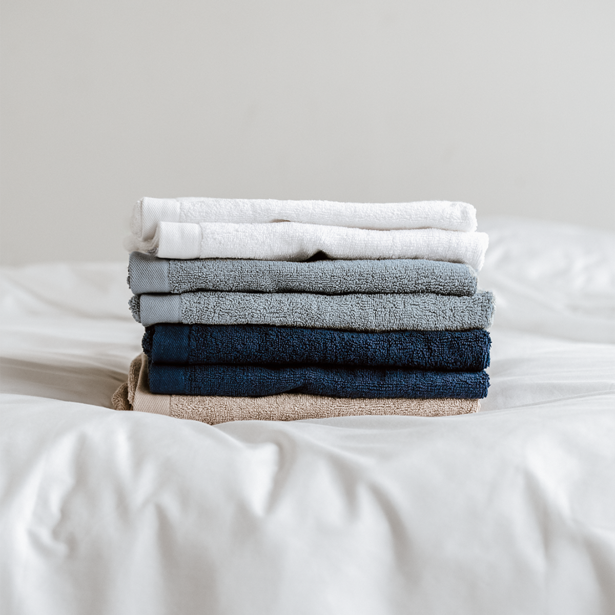A SET OF TWO READ THE LABEL ECO CERTIFIED TOWELS